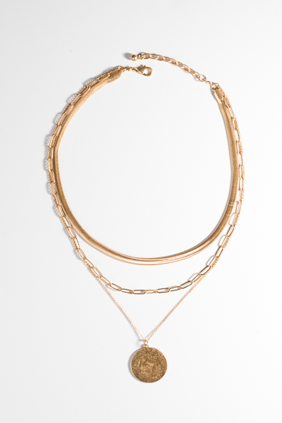 Kayla Layers Necklace, Gold