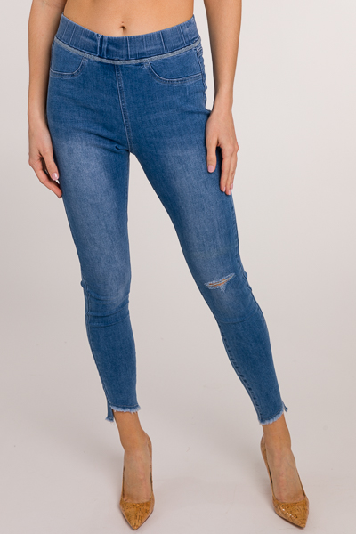 Dax Pull On Distressed Jeans