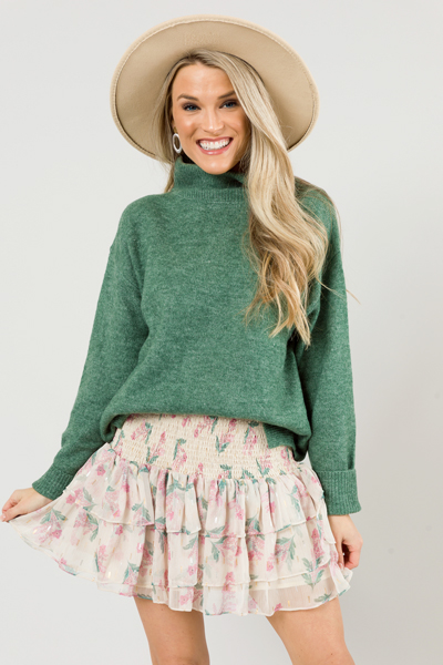 Whimsy Floral Smock Skirt