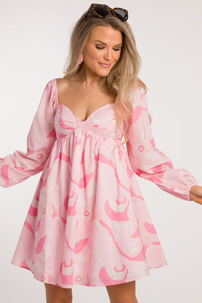 Sweetheart Retro Dress, Pink
