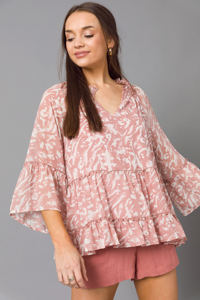 Current Tiered Blouse, Mauve