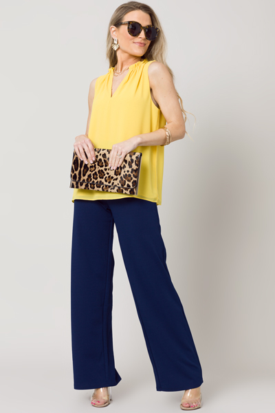Solid Hook Neck Tank, Yellow