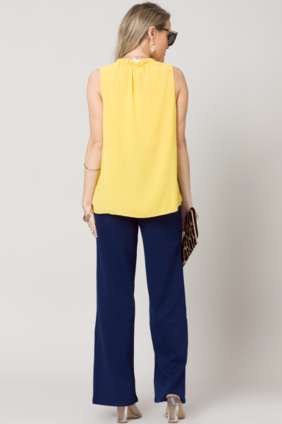 Solid Hook Neck Tank, Yellow