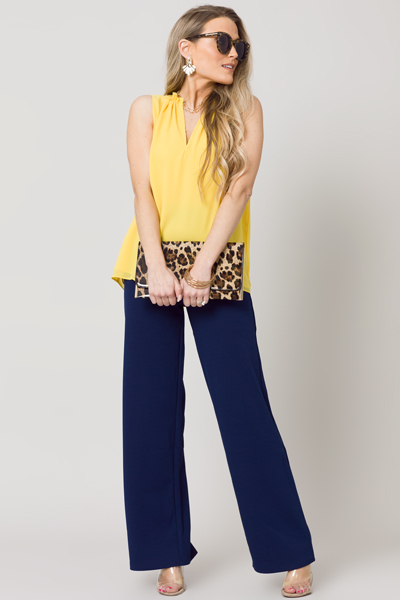 Solid Hook Neck Tank, Yellow