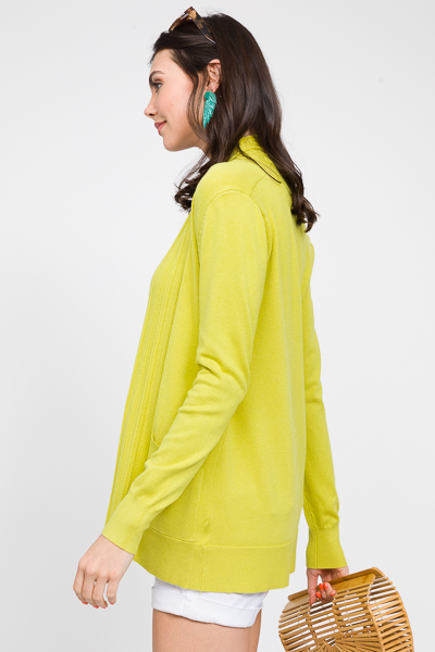 In Line Cardigan, Lime