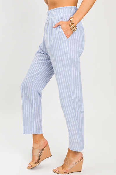 Coastal Striped Pants, Blue