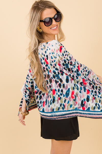Painted Spots Poncho Top