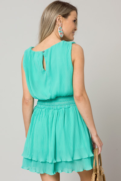 Jade Micro Pleated Dress