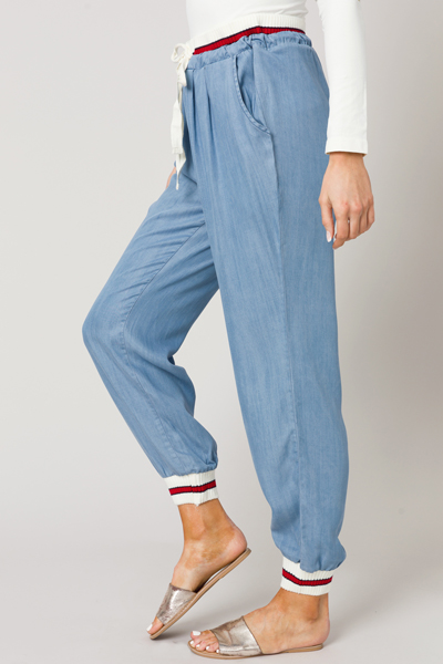 Red Edge Chambray Joggers