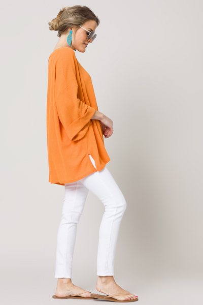 Polly Waffle Tunic, Carrot