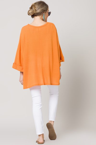 Polly Waffle Tunic, Carrot