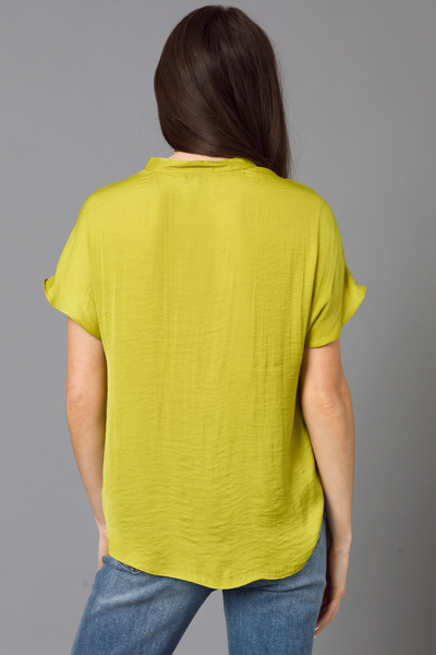Best Satin Blouse, Olive