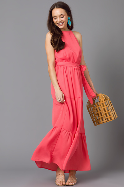 Laura Belted Maxi, Coral