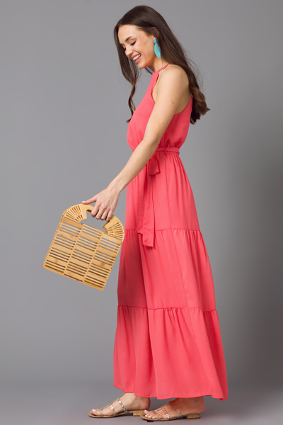 Laura Belted Maxi, Coral
