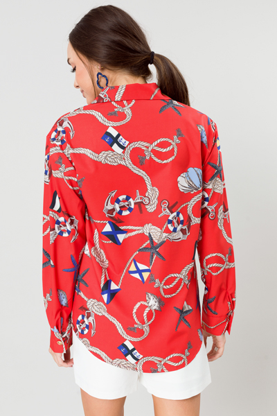 Sea Sailor Blouse, Red