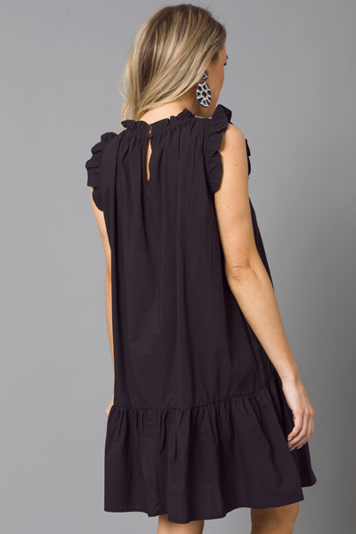 Mallory Tiered Dress, Black