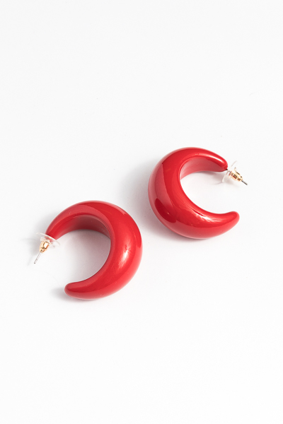 Chunky Red Hoops