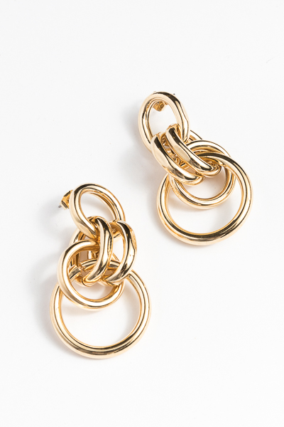 Intertwined Earring, Gold