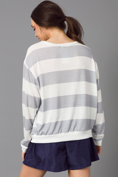 Smooth Stripe Sweatshirt, Grey