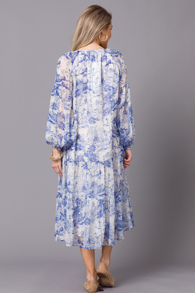 Stacy Chinoiserie Maxi, Blue