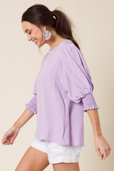 Kimmy Solid Blouse, Lavender
