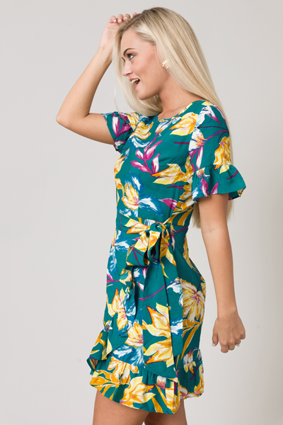 Bali Wrap Skirt Dress, Green