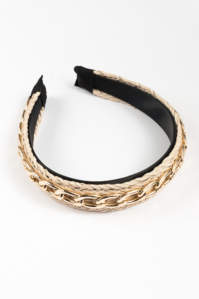 Chain Link Headband, Natural