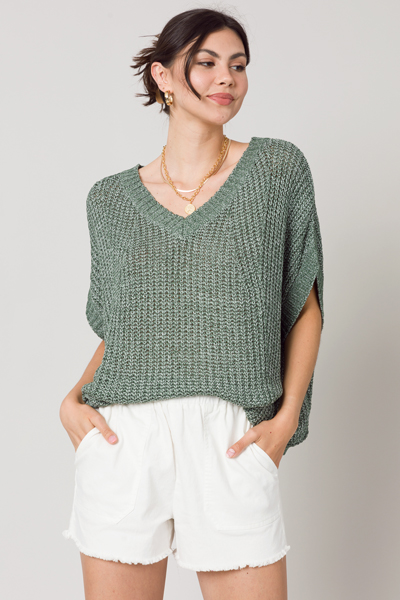 Summer Sleeve Sweater, Green
