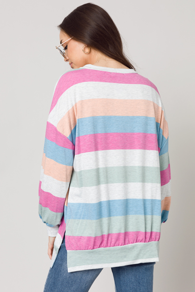 Heathered Stripe Pullover