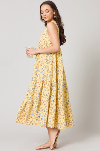 Chandler Floral Maxi, Yellow