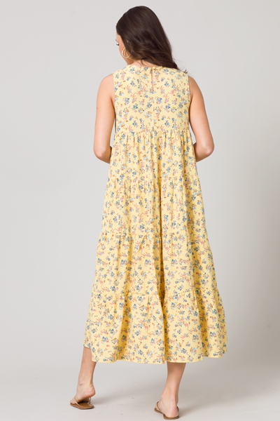 Chandler Floral Maxi, Yellow