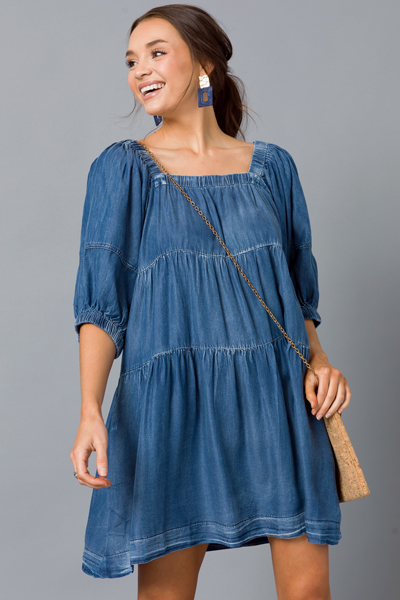 Tencel Denim Tier Dress