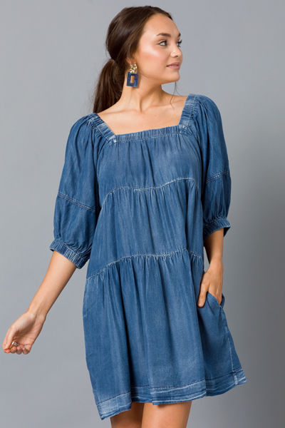 Tencel Denim Tier Dress