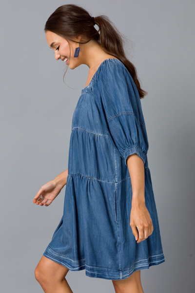 Tencel Denim Tier Dress