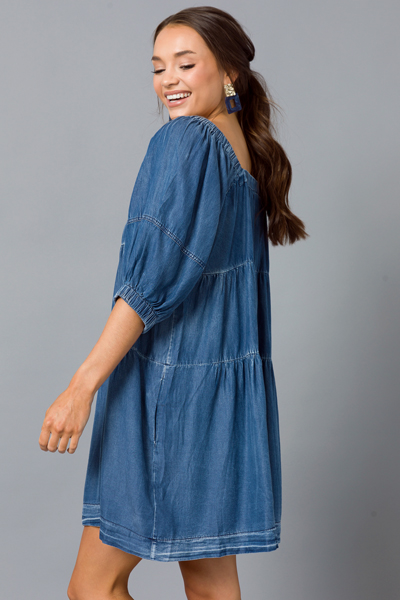 Tencel Denim Tier Dress