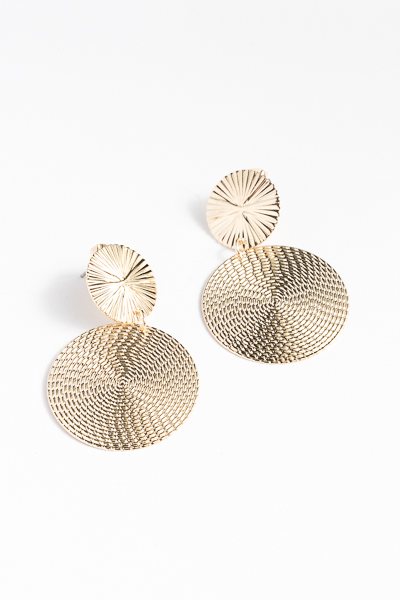 Gold Dipped Texture Earrings