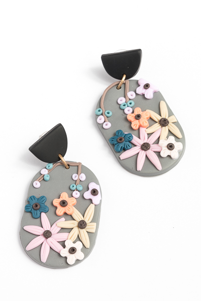 Clay Floral Earrings