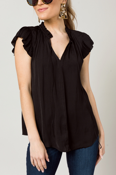 Night Moves Silky Blouse, Black