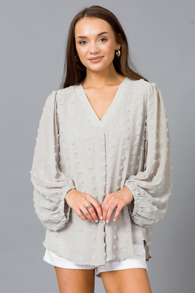 Light Grey Swiss Blouse