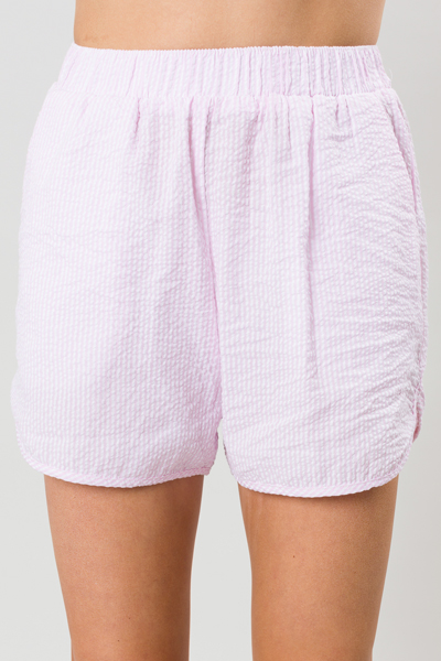 Seersucker Shorts, Pink