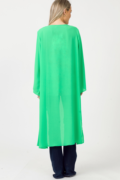 Long Line Kimono, Kelly Green