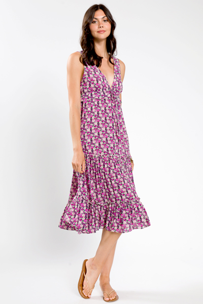 Very Berry Floral Midi, Lilac