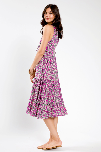 Very Berry Floral Midi, Lilac