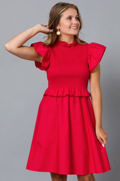 Red Smock Dress