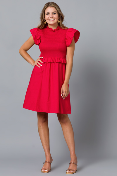 Red Smock Dress