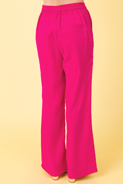 Pull On Trousers, Hot Flamingo