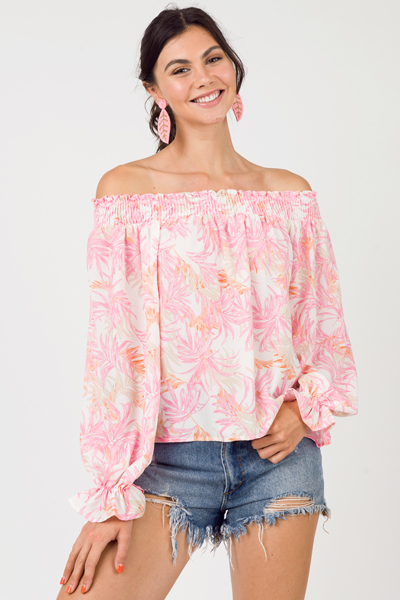 St. Simons Off Shoulder, Pink