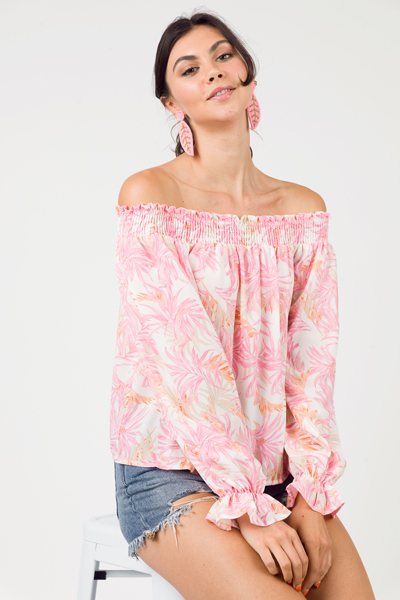 St. Simons Off Shoulder, Pink