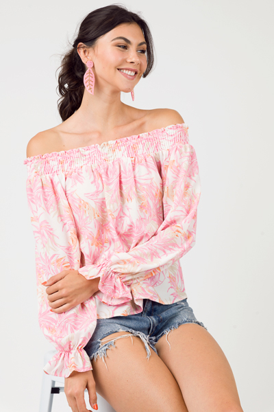St. Simons Off Shoulder, Pink