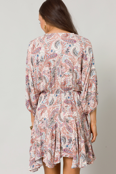 Bohemian Paisley Dress, Mauve